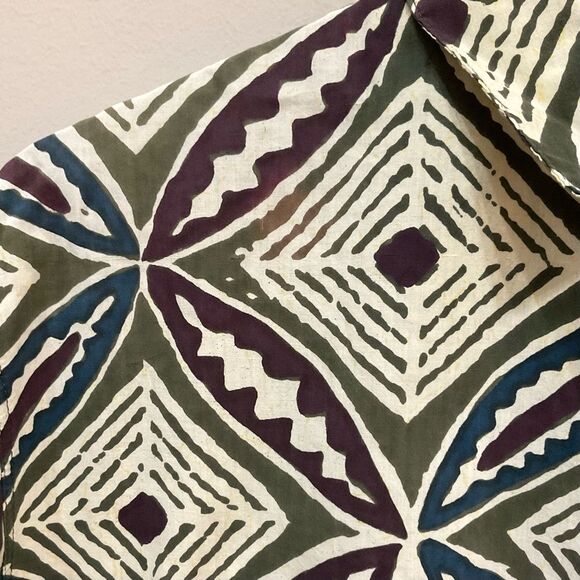 Patagonia Aloha Shirt Short Sleeve Tapas Print Multi-Color Tiki Men's Sz Med - Picture 5 of 8